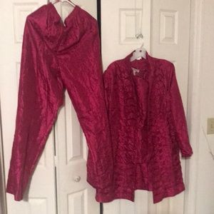 Crinkled style 3piece Pant set💕.    Large